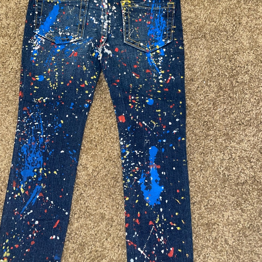 Toddler speckled denim pants